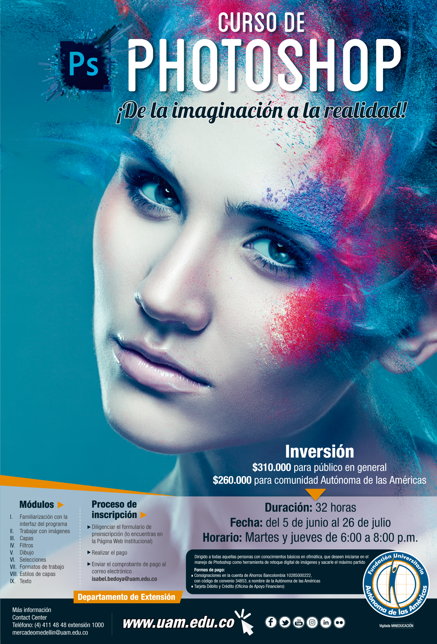 Curso Photoshop Afiche