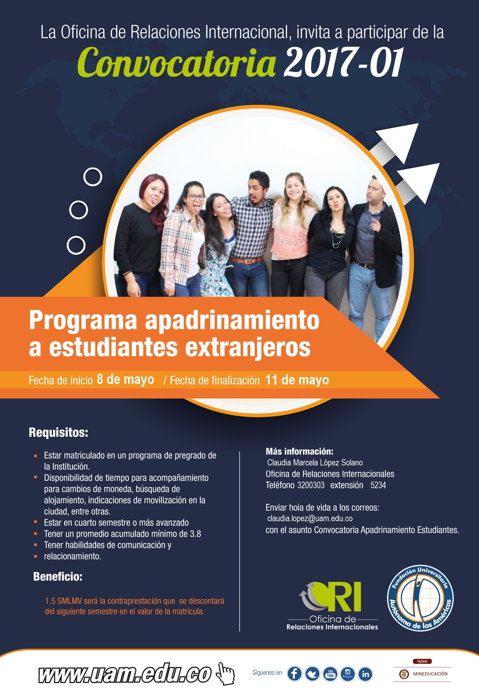 Convocatoria ORI 2017 Pereira