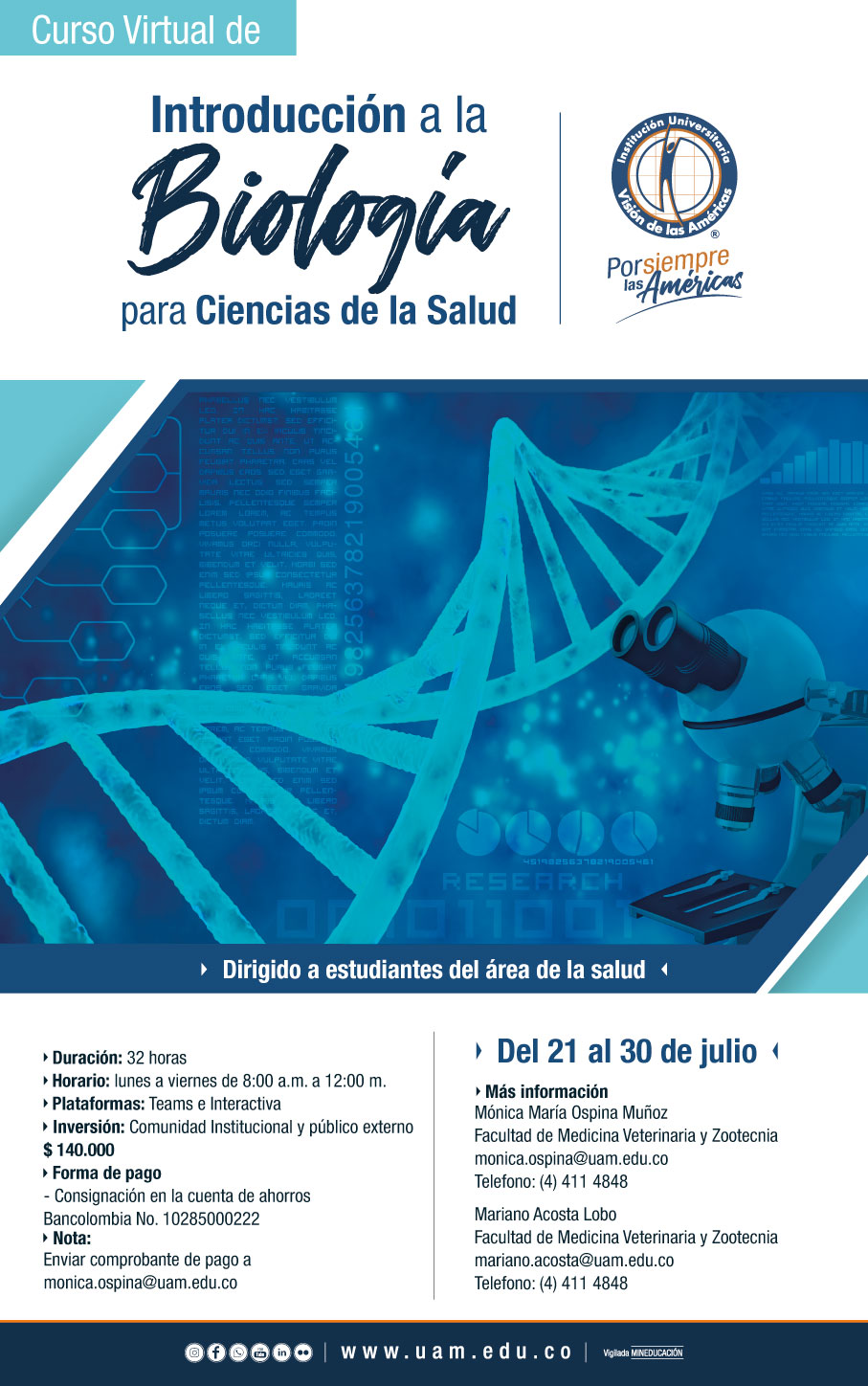 Introducción a la biología para ciencias de la salud